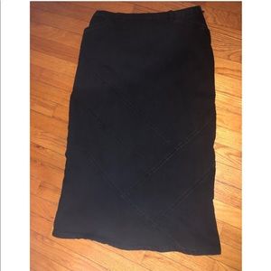 Christopher and Banks Black Denim Modest Skirt